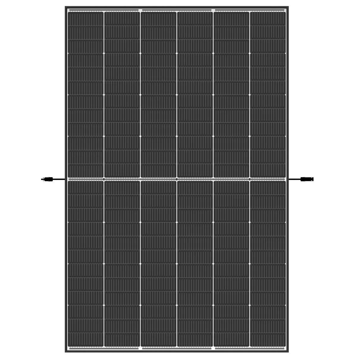 Trina Vertex S+ N-Type Dual Glass 440W - Triple-Cut 1500V (Schwarzer Rahmen)